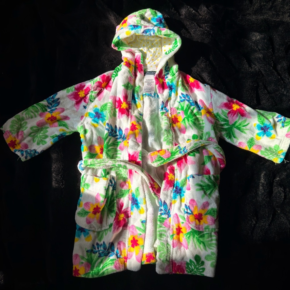 Floral Kids Pajamas with Hood